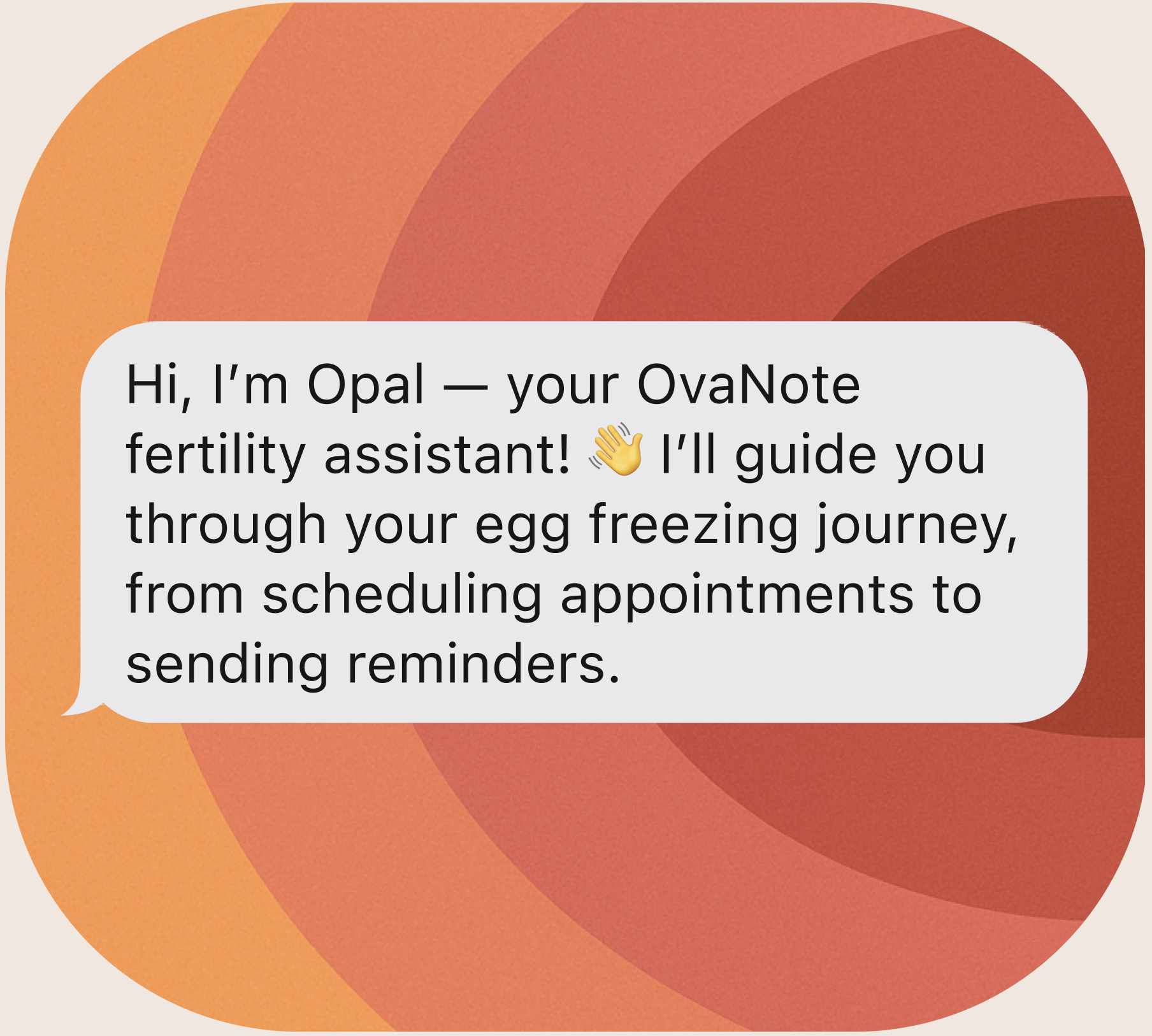 OvaNote Hero Message
